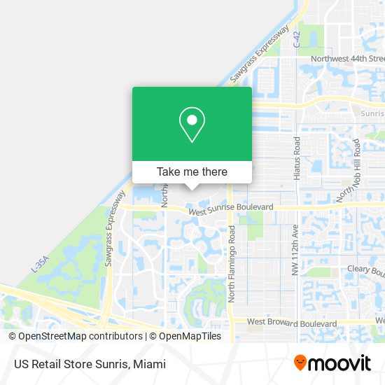 US Retail Store Sunris map