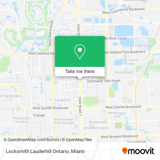 Mapa de Locksmith Lauderhill Ontario