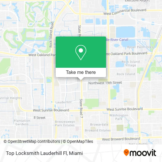 Top Locksmith Lauderhill Fl map