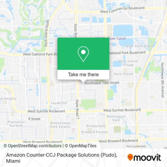 Amazon Counter-CCJ Package Solutions (Pudo) map