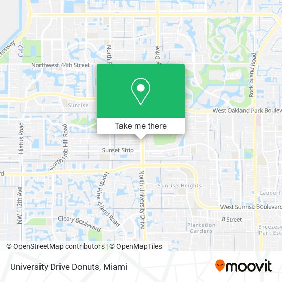 University Drive Donuts map