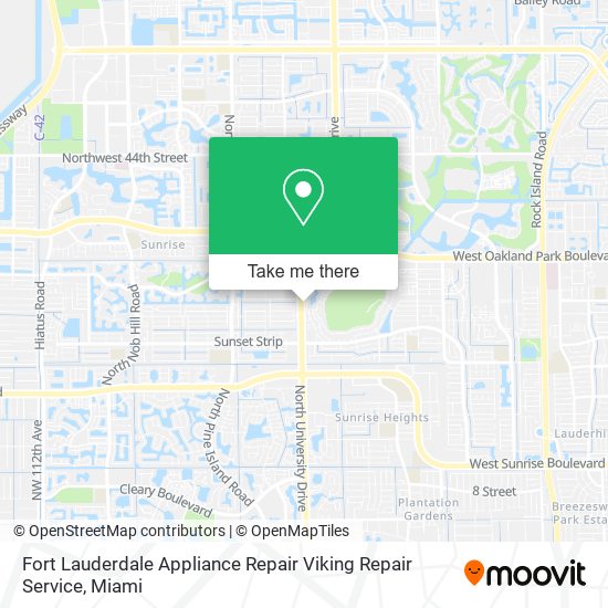Fort Lauderdale Appliance Repair Viking Repair Service map