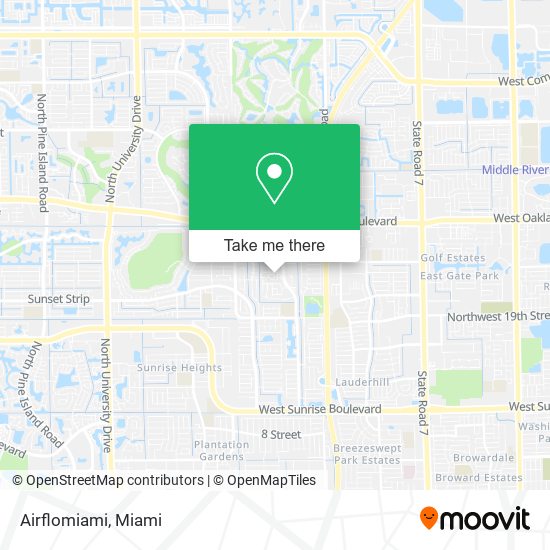 Mapa de Airflomiami