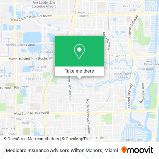 Medicare Insurance Advisors Wilton Manors map