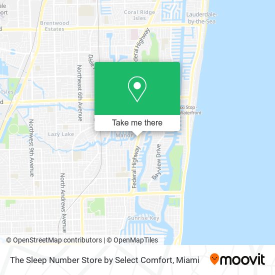 The Sleep Number Store by Select Comfort map