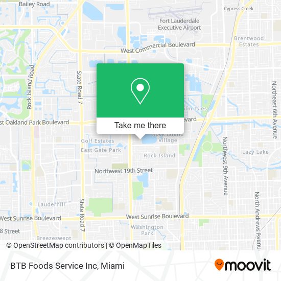 Mapa de BTB Foods Service Inc