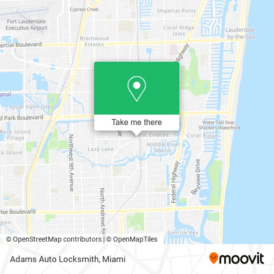 Adams Auto Locksmith map