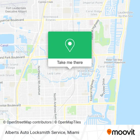 Alberts Auto Locksmith Service map