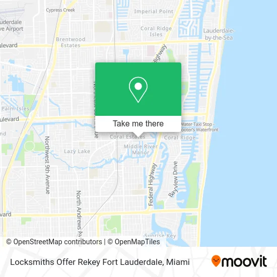 Locksmiths Offer Rekey Fort Lauderdale map