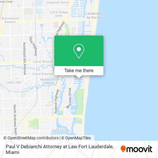 Mapa de Paul V Debianchi Attorney at Law Fort Lauderdale