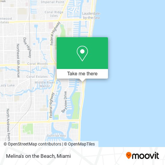 Melina's on the Beach map