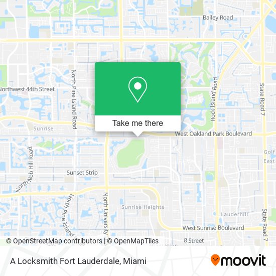 A Locksmith Fort Lauderdale map