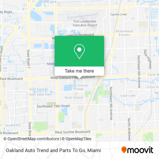 Oakland Auto Trend and Parts To Go map