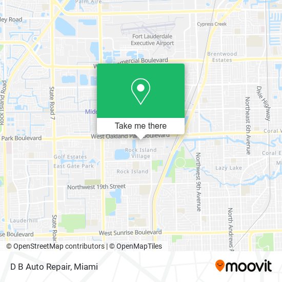 D B Auto Repair map