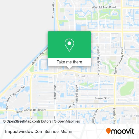 Impactwindow.Com Sunrise map