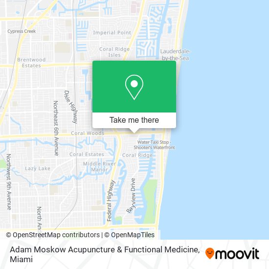 Mapa de Adam Moskow Acupuncture & Functional Medicine