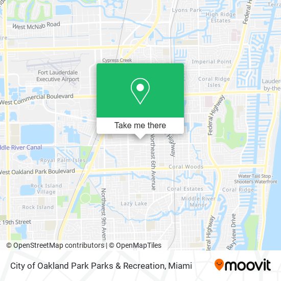 City of Oakland Park Parks & Recreation map