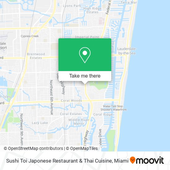 Mapa de Sushi Toi Japonese Restaurant & Thai Cuisine