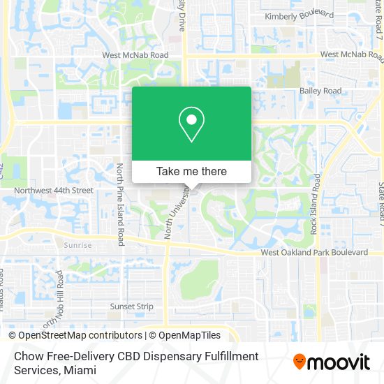 Mapa de Chow Free-Delivery CBD Dispensary Fulfillment Services