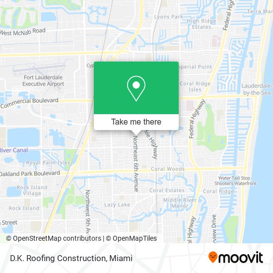 D.K. Roofing Construction map