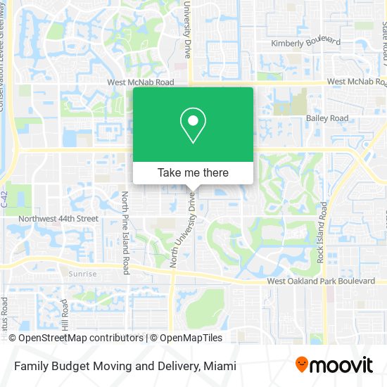 Family Budget Moving and Delivery map