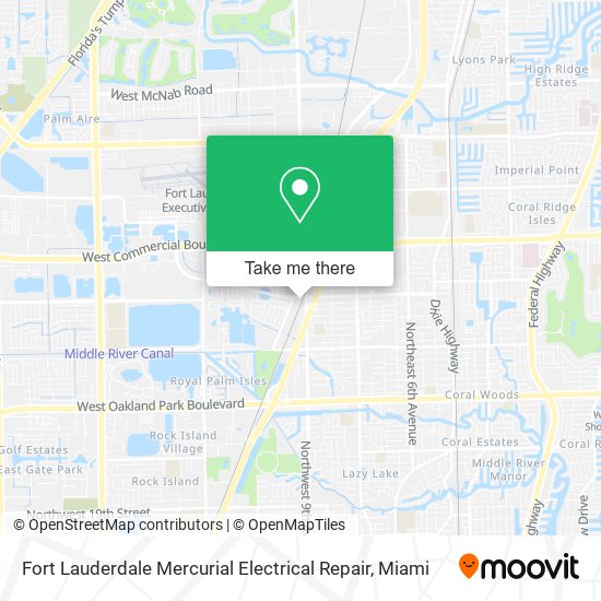 Mapa de Fort Lauderdale Mercurial Electrical Repair