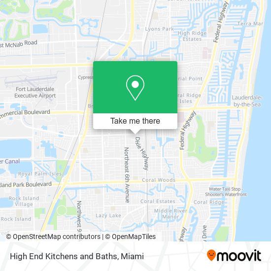 High End Kitchens and Baths map