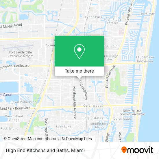 High End Kitchens and Baths map