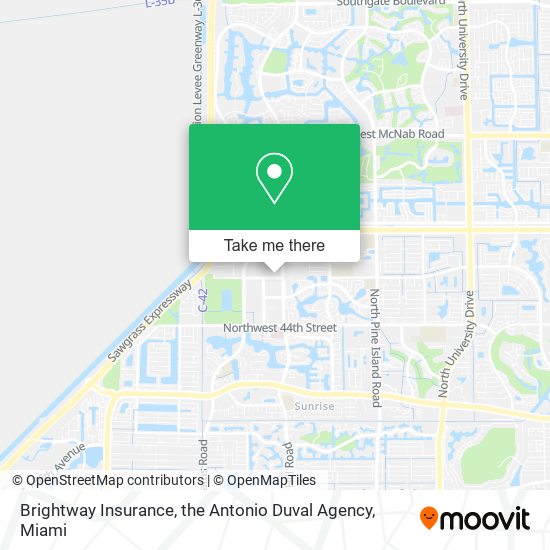 Mapa de Brightway Insurance, the Antonio Duval Agency