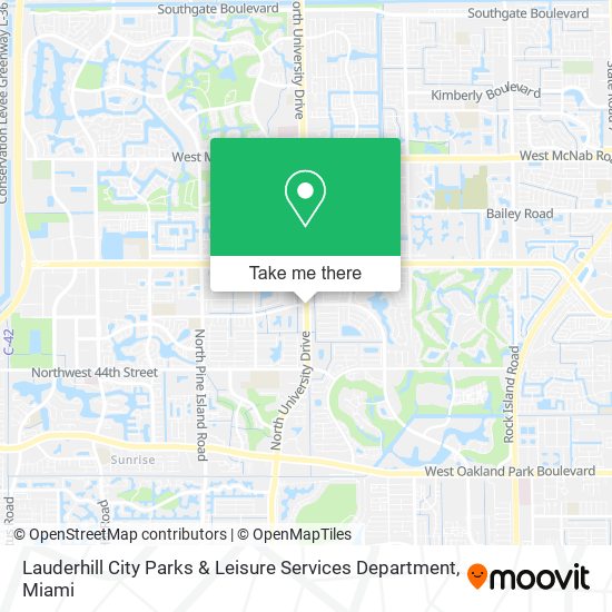 Lauderhill City Parks & Leisure Services Department map