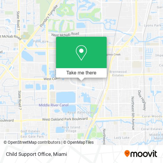 Child Support Office map