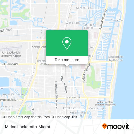 Midas Locksmith map