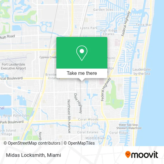 Midas Locksmith map