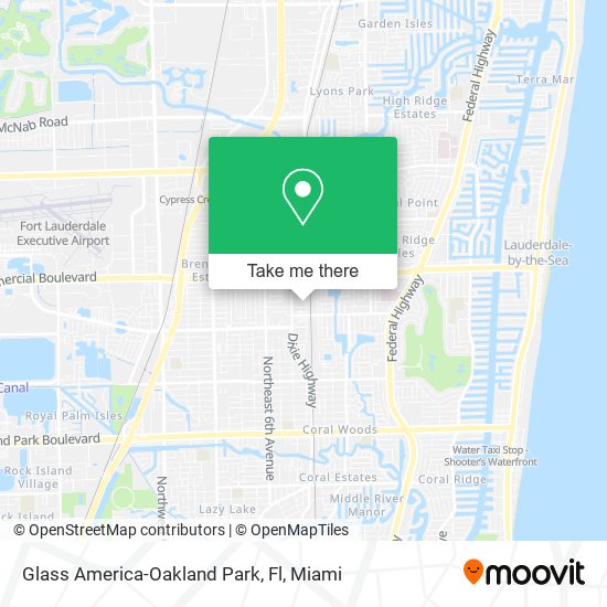 Mapa de Glass America-Oakland Park, Fl