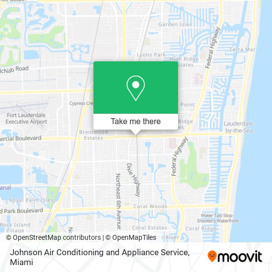 Johnson Air Conditioning and Appliance Service map