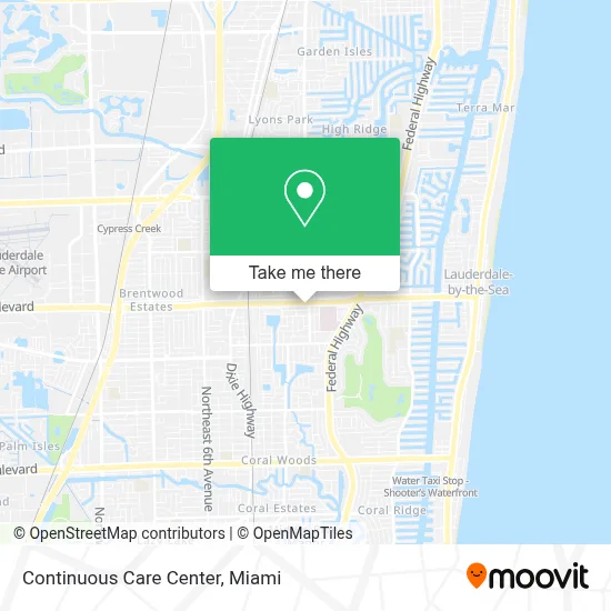 Continuous Care Center map