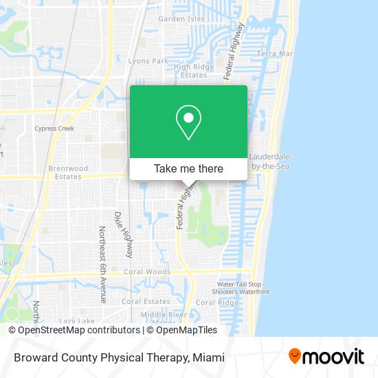 Broward County Physical Therapy map