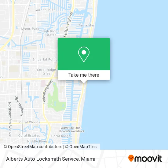 Alberts Auto Locksmith Service map