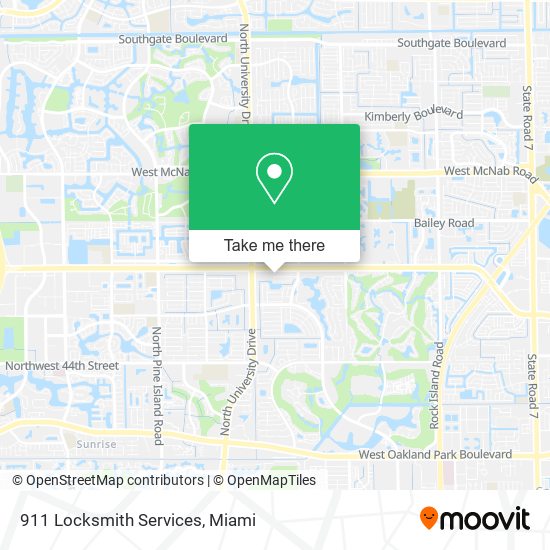 Mapa de 911 Locksmith Services
