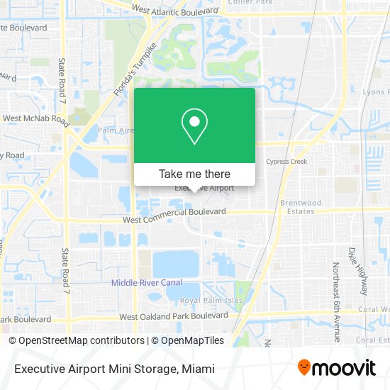 Executive Airport Mini Storage map