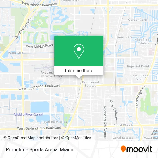Primetime Sports Arena map