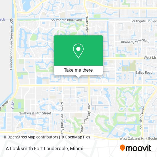 A Locksmith Fort Lauderdale map