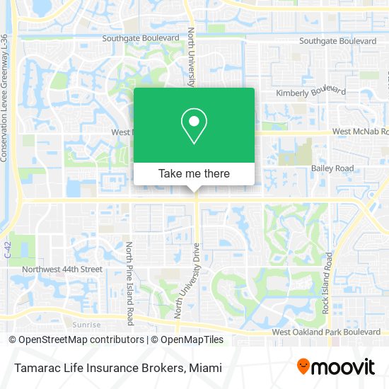 Tamarac Life Insurance Brokers map