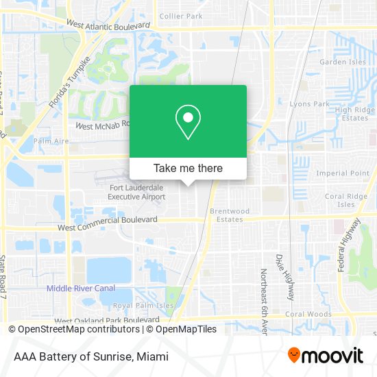 AAA Battery of Sunrise map