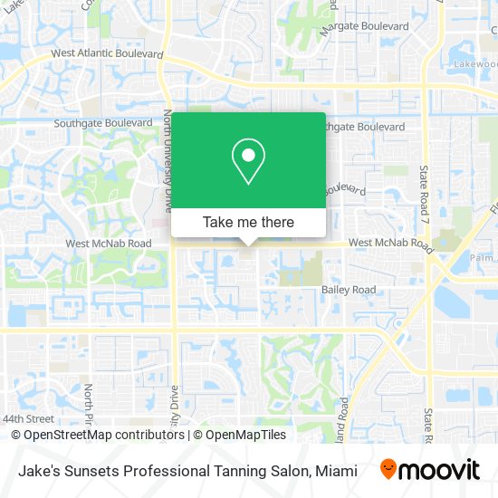 Mapa de Jake's Sunsets Professional Tanning Salon