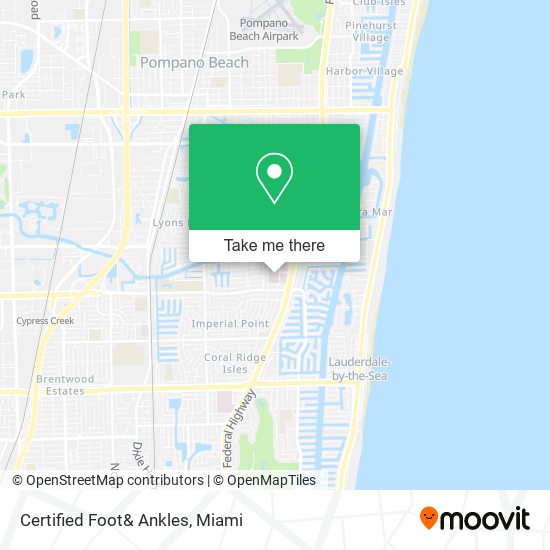 Mapa de Certified Foot& Ankles