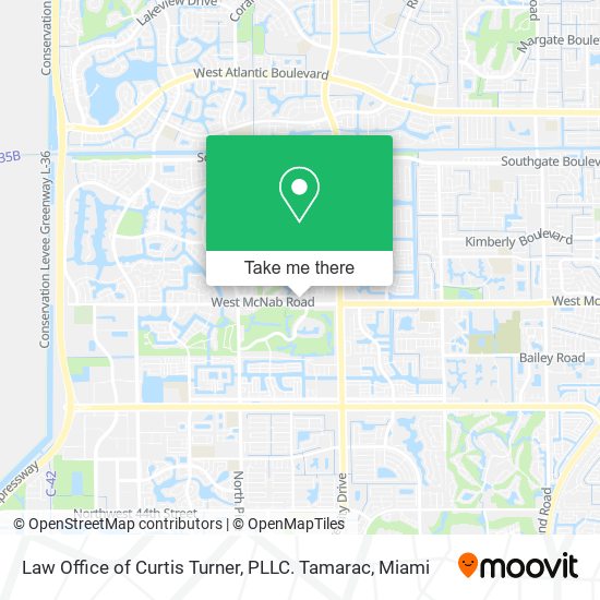 Mapa de Law Office of Curtis Turner, PLLC. Tamarac