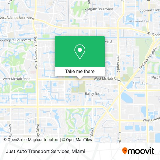 Just Auto Transport Services map
