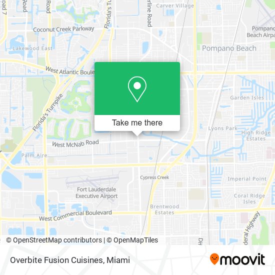 Overbite Fusion Cuisines map