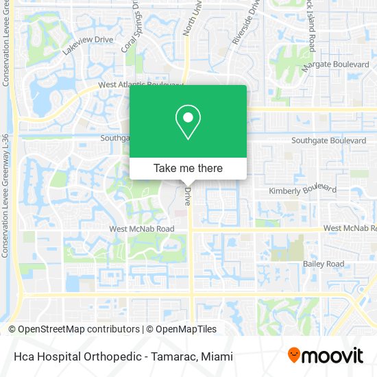 Hca Hospital Orthopedic - Tamarac map